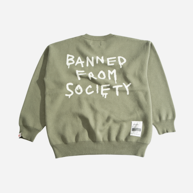 CZ BANNED FROM SOCIETY SWEATER | FOREST GREEN