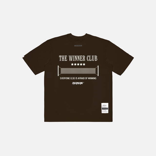 THE WINNER CLUB TENNIS TEE | DARK CHOCOLATE