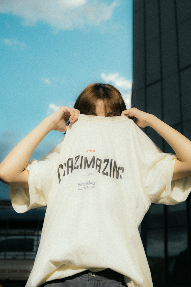 CRAZIMAZING NEW CLASSIC LINE TEE | CREAM