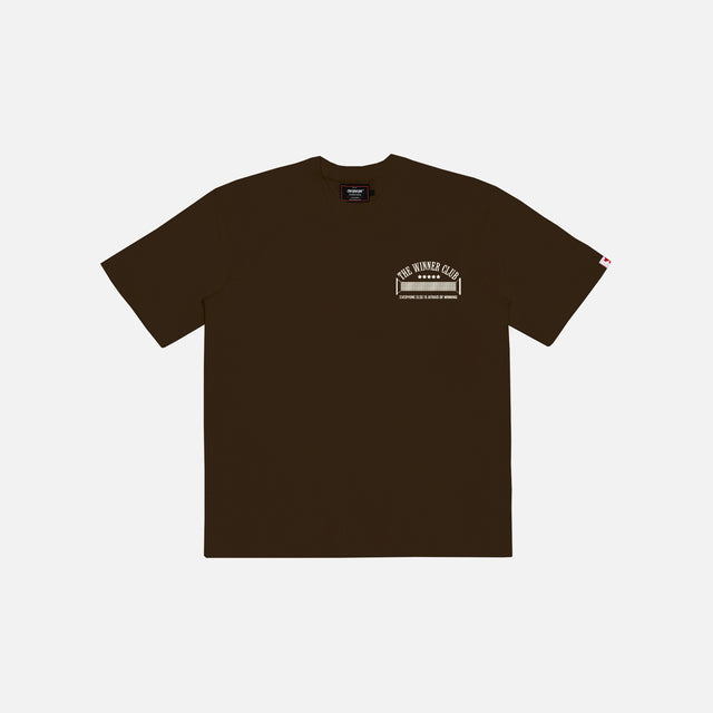 THE WINNER CLUB TENNIS TEE | DARK CHOCOLATE