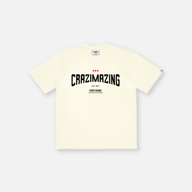 CRAZIMAZING NEW CLASSIC LINE TEE | CREAM